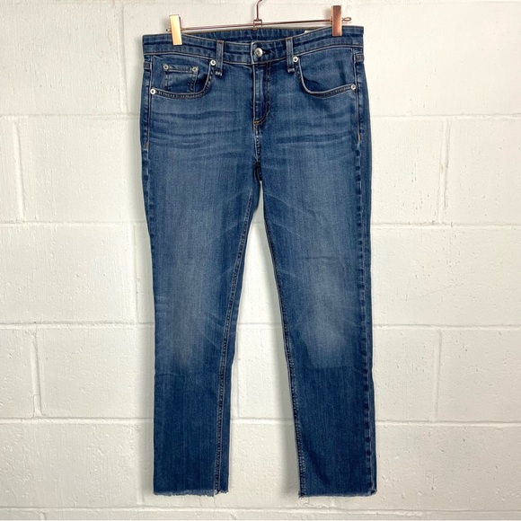 Rag & Bone Dre Low-Rise Slim Boyfriend Mariposa Wash Raw Hem Size 26 - Picture 2 of 15